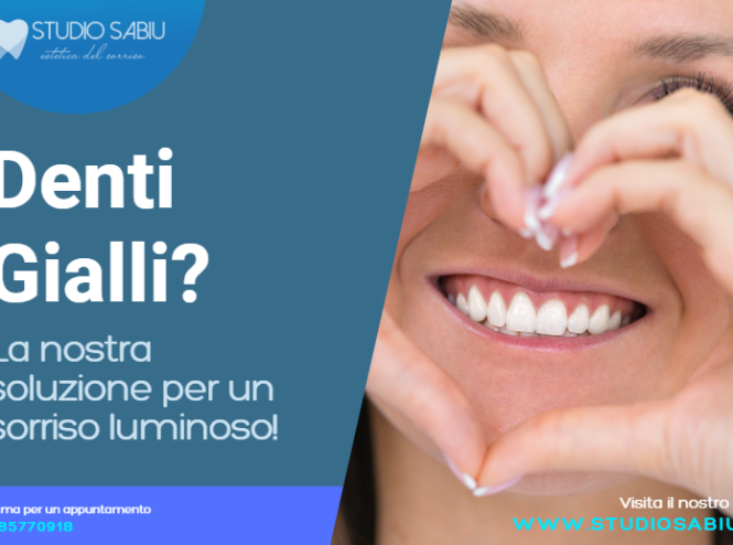 Consigli e soluzioni per eliminare i denti ingialliti. Contatta lo Studio Sabiu a San Giovanni Suergiu