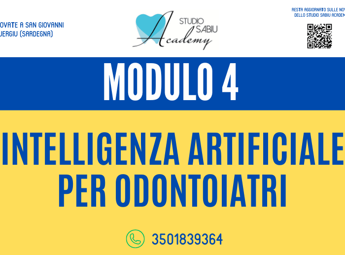 modulo Intelligenza Artificiale per odontoiatri_Studio Sabiu Academy